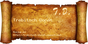 Trebitsch Donát névjegykártya